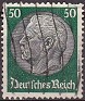 Germany 1933 Von Hindenburg 50 Pfennig Green & Grey Scott 428